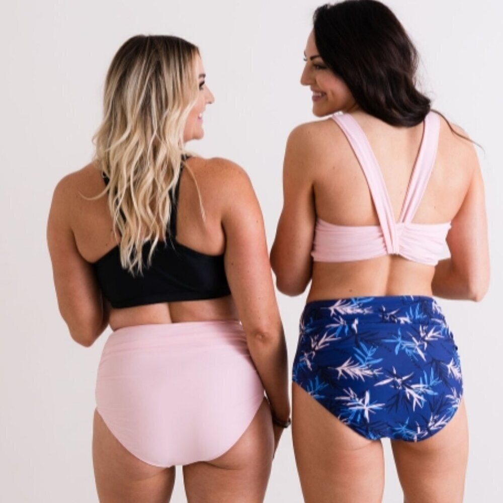 High Waist Ruched Bikini Bottom Soft Pink - Picture 9 of 10